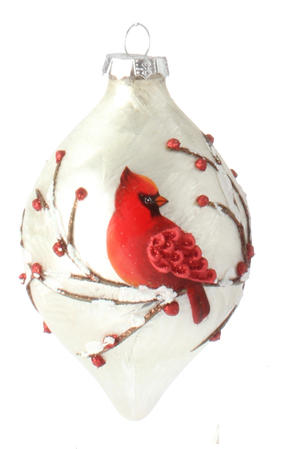 Cardinal Ornament - Teardrop