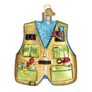 Old World Christmas Fishing Vest  Ornament - The Country Christmas Loft