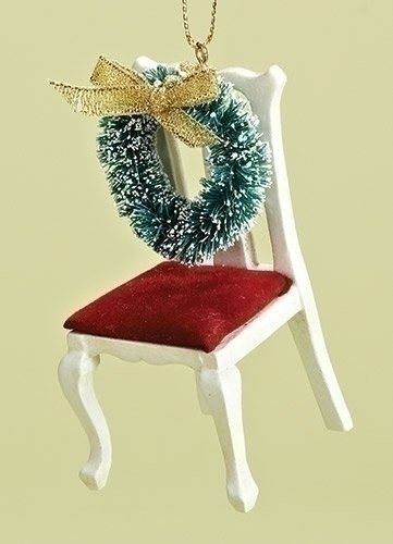 Chair With Wreath Memorial Ornament - The Country Christmas Loft