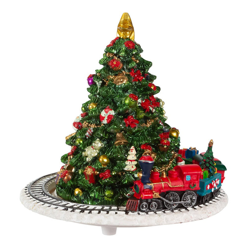 Christmas Tree With Revolving Train Music Box - The Country Christmas Loft