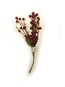 11" Berry Spray - Burgundy - The Country Christmas Loft