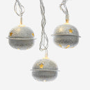 10-Light Silver Bell With Warm White LED Light Set - The Country Christmas Loft