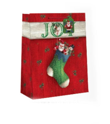 Country Christmas Gift Bag - Medium - Joy Stocking - The Country Christmas Loft