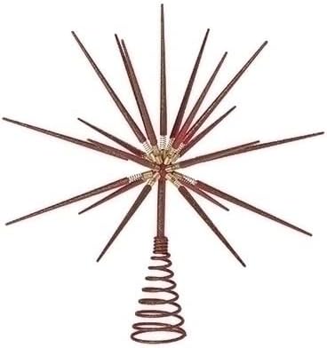 Red Burst Tree Topper with Spike on Spring - 15 inch