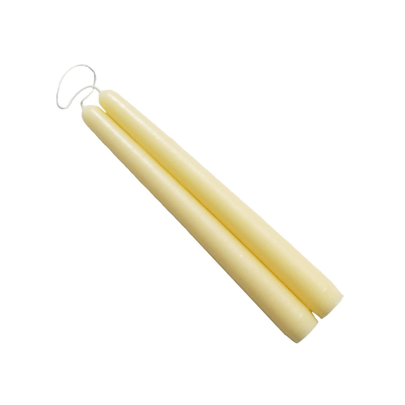 Mole Hollow Taper Pair (Parchment) - - The Country Christmas Loft