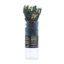50-Light 5mm Warm White LED Green Wire Light Set - The Country Christmas Loft