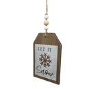 Holiday Tag Sign with Beaded Hanger -