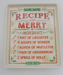 Stoneware Recipe Plate - Be Merry - The Country Christmas Loft