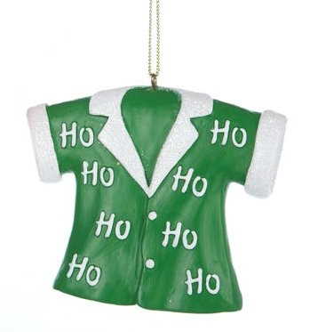 Christmas Shirt Ornament - Green Ho Ho Ho - The Country Christmas Loft