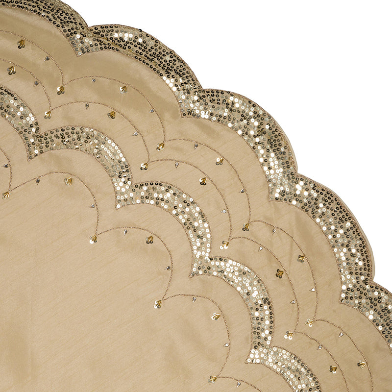 72" Gold Embossed Tree Skirt - The Country Christmas Loft