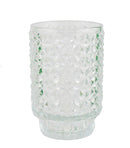 Glass Diamond Cut Mini Hurricane - The Country Christmas Loft