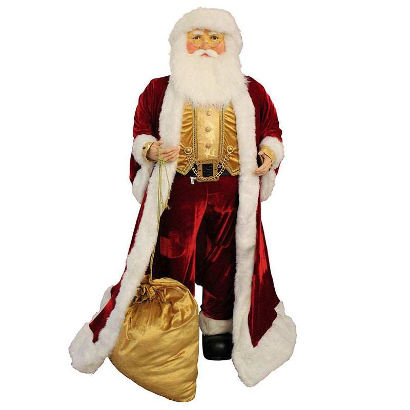 6 Foot Tall Kingle Klaus Santa with Toy Bag - The Country Christmas Loft