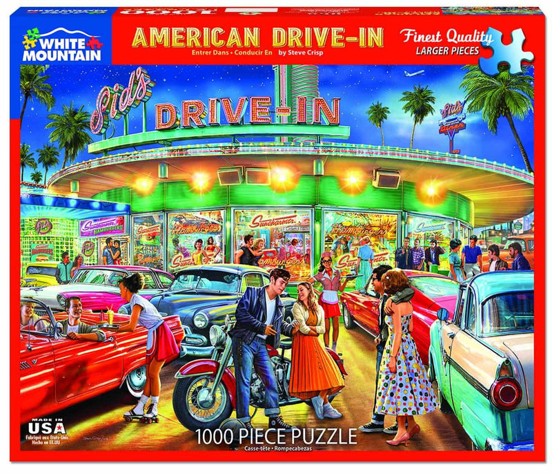 American Drive-In - 1000 Piece Jigsaw Puzzle - The Country Christmas Loft