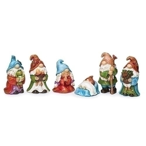 Gnome Nativity Pageant - 6 Piece Set - The Country Christmas Loft