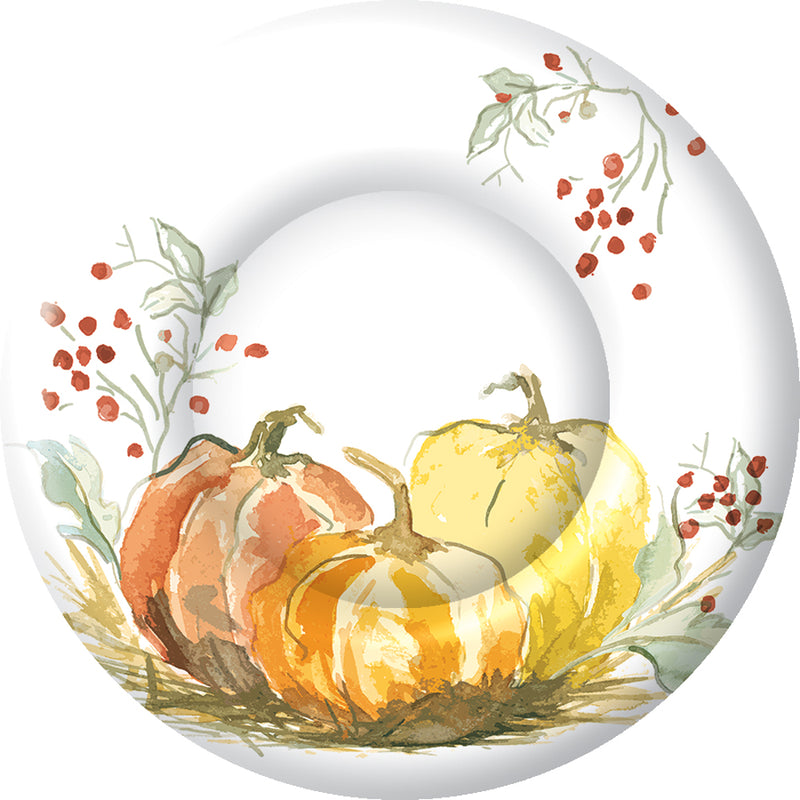 Ideal Home Range Painted Pumpkins - Salad Plates - The Country Christmas Loft