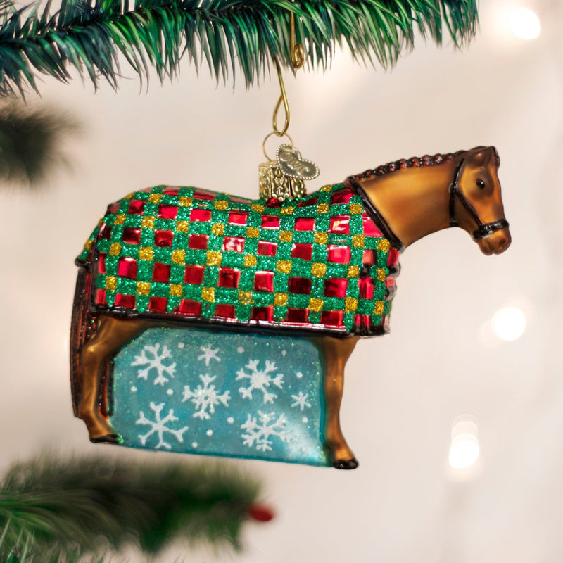 Old World Christmas Snowflake Horse Glass Blown Ornament - The Country Christmas Loft