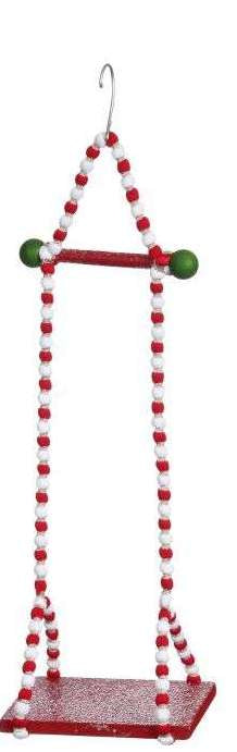 Single Elf  Small Swing -  Red And White - The Country Christmas Loft