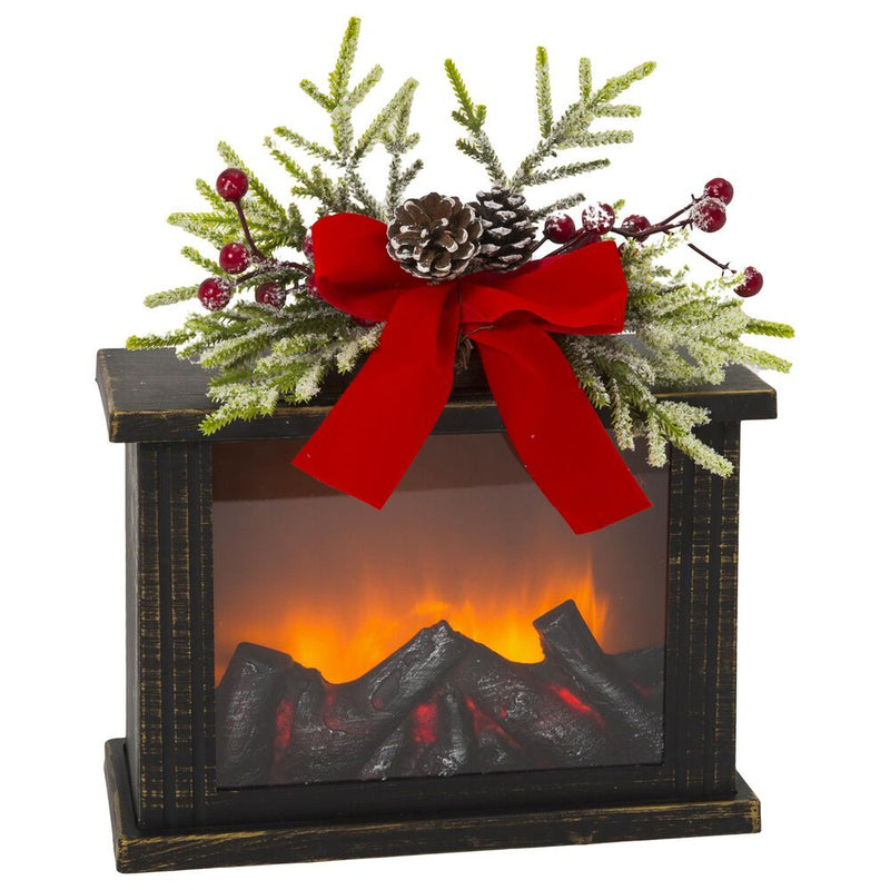 Lighted 'Fire Glow' Fireplace - Straight Top