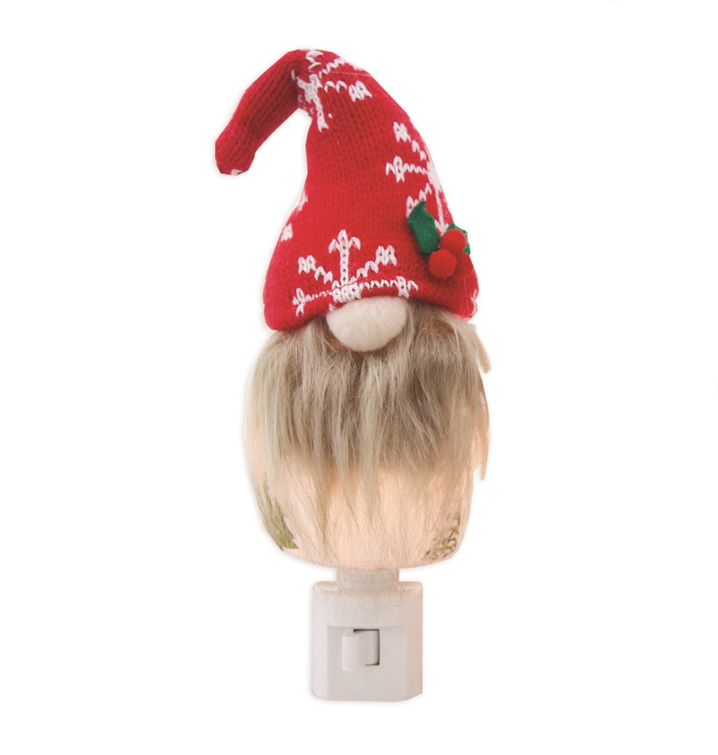 Gnome Night Light with Red Hat