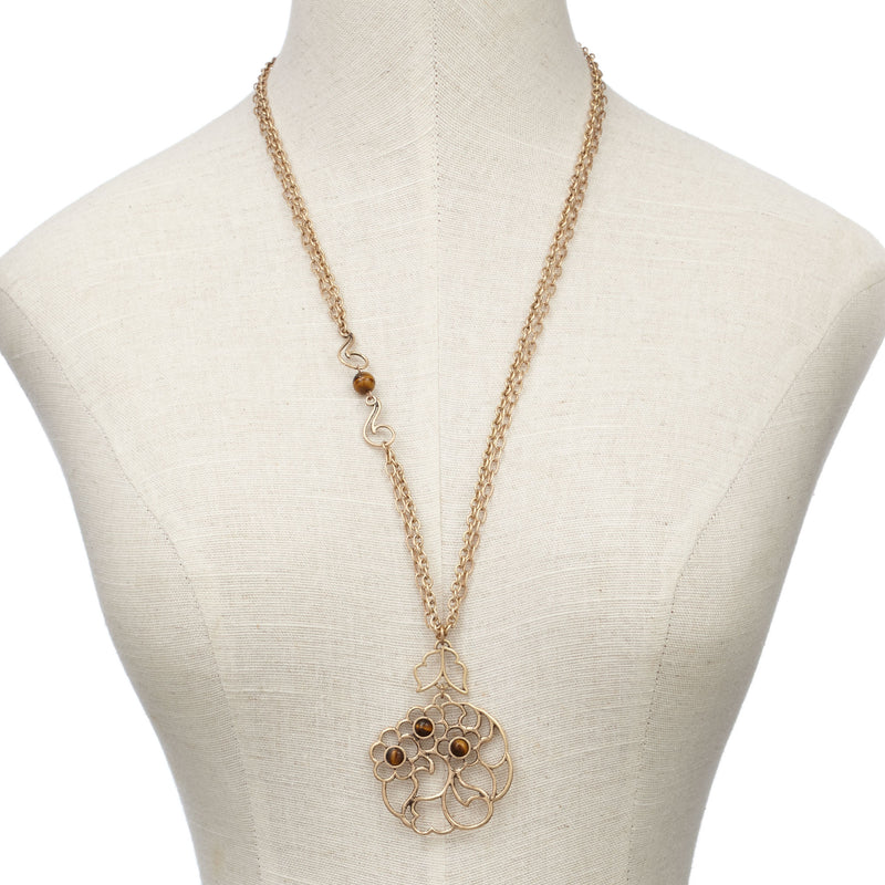 Jim Shore - Flowers - Swirls Necklace - The Country Christmas Loft