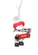 Cozy Snowman Ornament (Letters G - R) - - The Country Christmas Loft