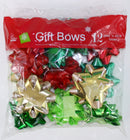 Stick on Bows - 12 Assorted Medium Size - - The Country Christmas Loft