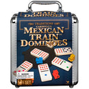 Mexican Train Dominoes Game in Aluminum Carry Case