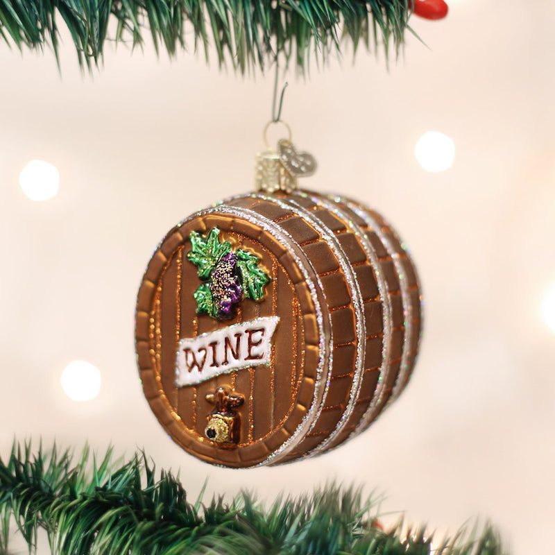 Wine Barrel Ornament - The Country Christmas Loft