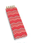 Spiral Chunky Notepad - Squiggle Line - The Country Christmas Loft