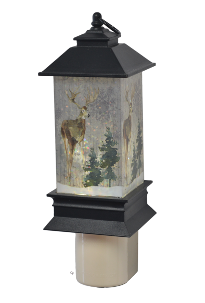 Deer Shimmer Lantern LED Night Light - The Country Christmas Loft