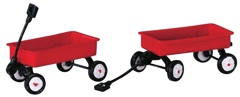 Red Wagons Set Of 2 - The Country Christmas Loft