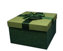 Elegant Square Gift Box - Green Medium - The Country Christmas Loft