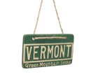 Vermont Pottery License Plate Ornament - The Country Christmas Loft
