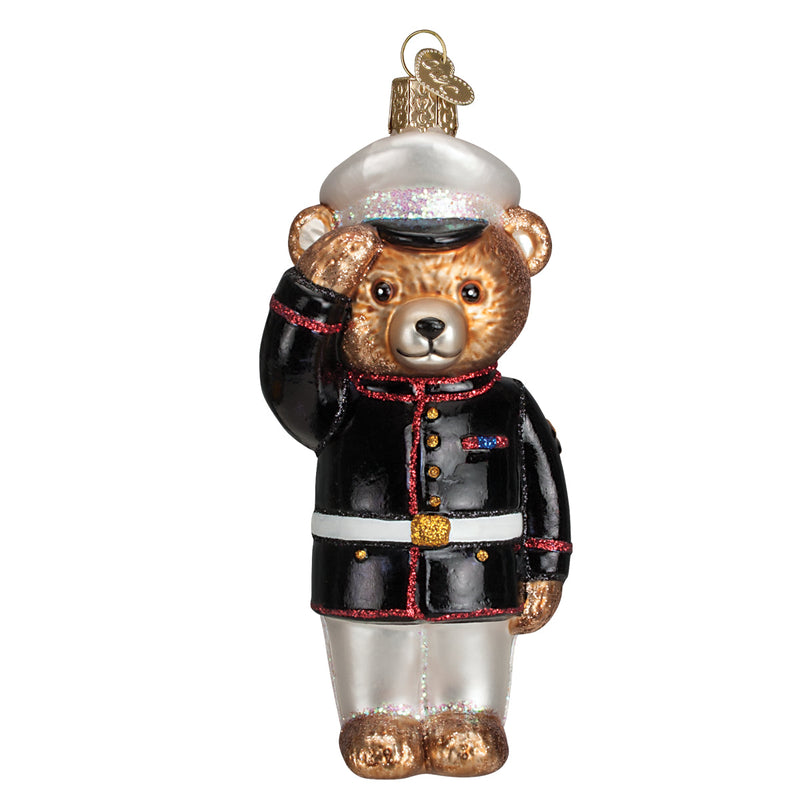 Old World Christmas Marine Bear Glass Blown Ornament - The Country Christmas Loft