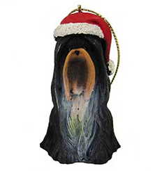 Dog in a Santa Hat Ornament - Shih-Tzu - The Country Christmas Loft