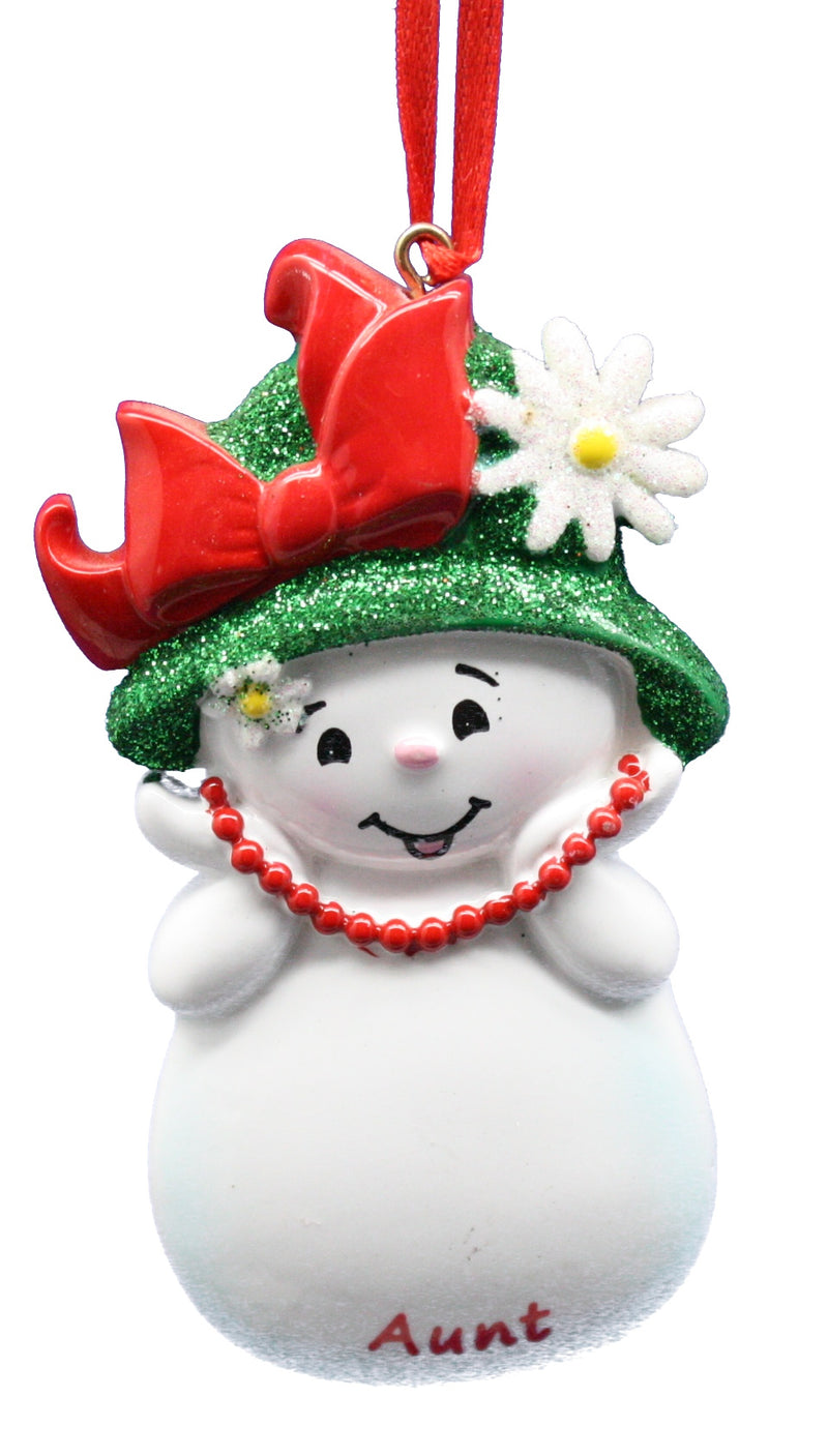 Snowman Family Ornament - Aunt