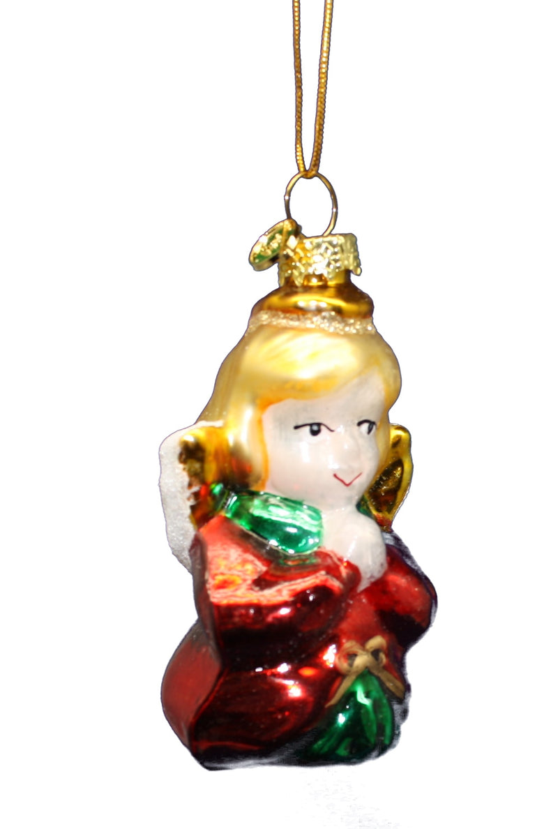 3 Inch Boxed Glass Ornament -  Angel - Praying - The Country Christmas Loft