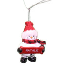 Cozy Snowman Ornament (Letters G - R) - - The Country Christmas Loft