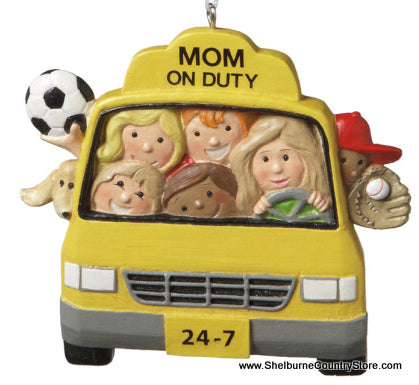 Mom Taxi Ornament - The Country Christmas Loft
