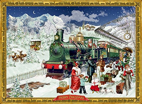 Around the Town Advent Calendar Card - The Christmas Express - The Country Christmas Loft