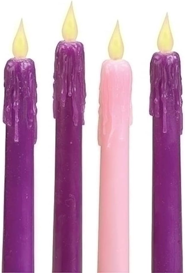 4-piece LED Advent Candle Set - 10 Inch