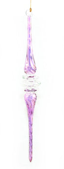 Lavender Twirl Glass Ornament