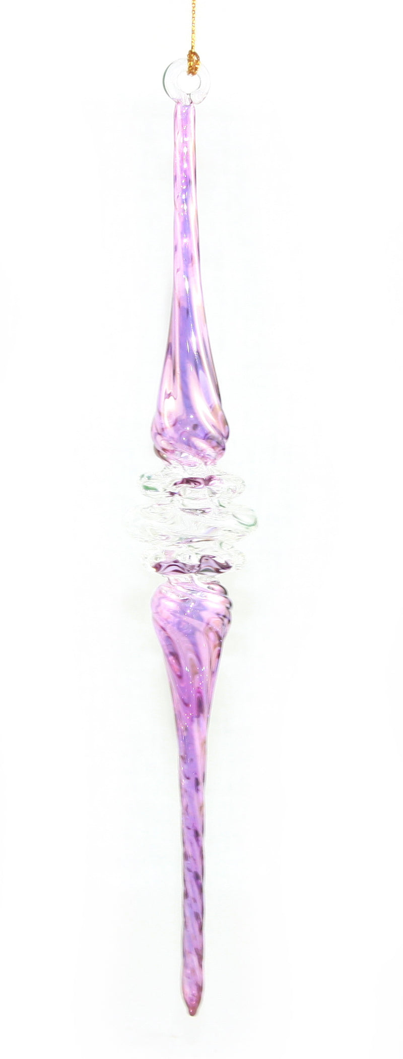 Elegant Stacked Egyptian Glass Icicle - Purple