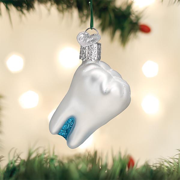 Tooth Glass Ornament - The Country Christmas Loft