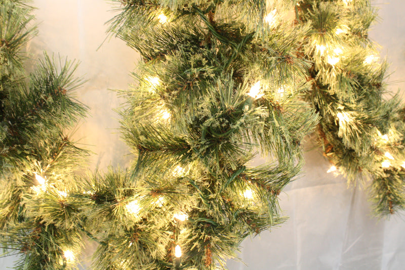 Ponderosa Pine Lighted Garland - 108 inches x 12 inches