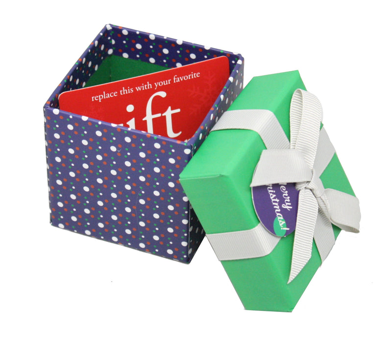 Gift Box Cube for Gift Cards - 3" x 3" - Dots