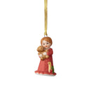 Growing Up Girl Ornament -  Brunette Age 5 - The Country Christmas Loft