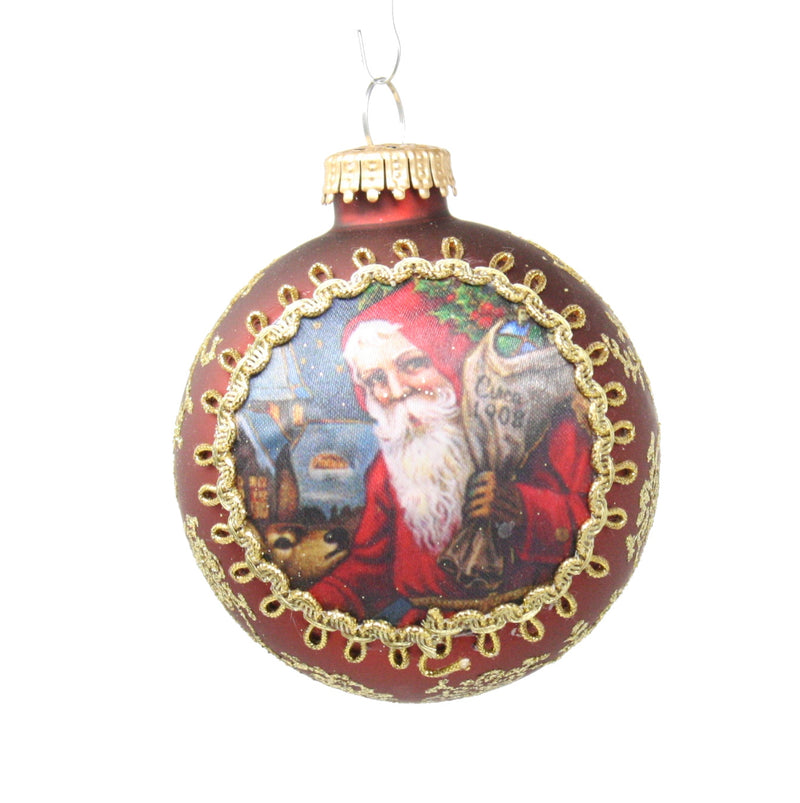 Historic Santa on Silk 2023 Ornament - 1908 Samiklos