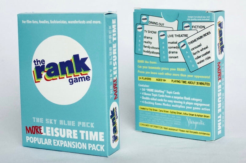 The Rank Game Expansion Pack: MORE Leisure Time (Sky Blue Pack) - The Country Christmas Loft