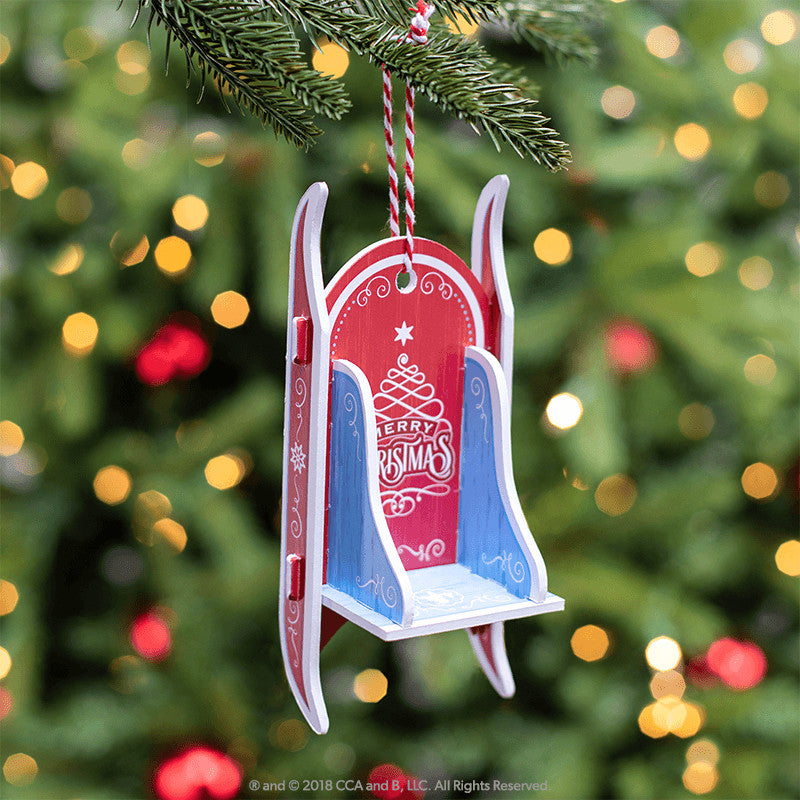 Orna-moments Scout Elf Snowday Sled - The Country Christmas Loft
